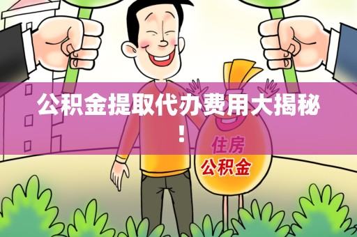 广德公积金提取代办费用大揭秘! 广德公积金提取代办费用大揭秘!
